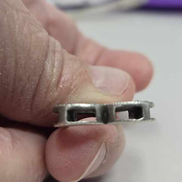 This Sterling .925 Silver Heart Shape Marcasite Stone Slide Open Sides Pendant - Picture 10 of 13